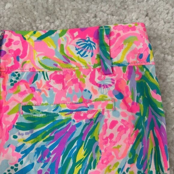 Lilly Pulitzer The Chipper Short Fan Sea Pants Pink NEW - Picture 11 of 14